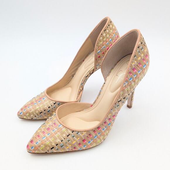 Jessica Simpson Prizma High Heel Pumps Women's Natural Multi Size US6M EU36.5 - Picture 1 of 10